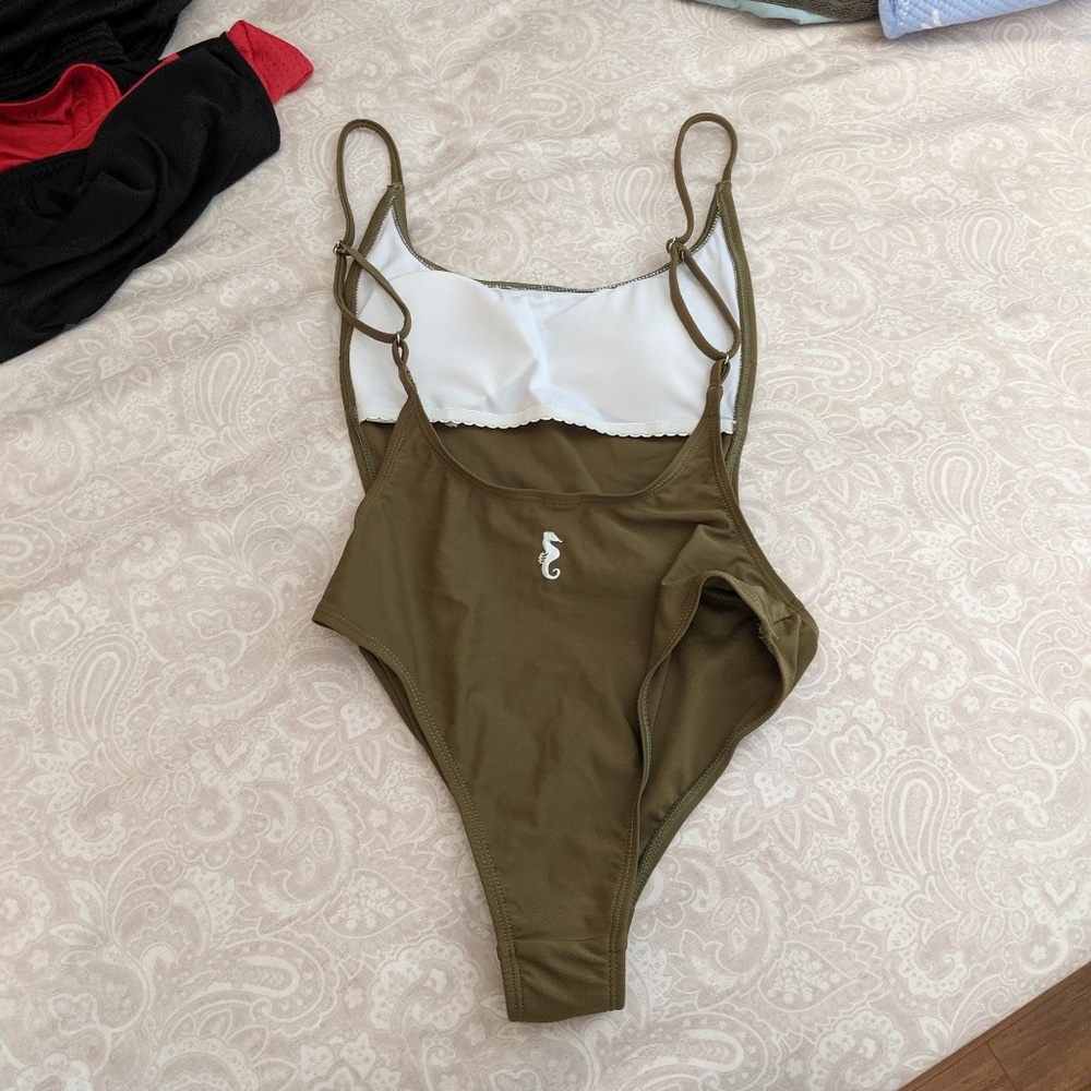 NWOT olive one piece price not negotiable - Picture 4 of 5